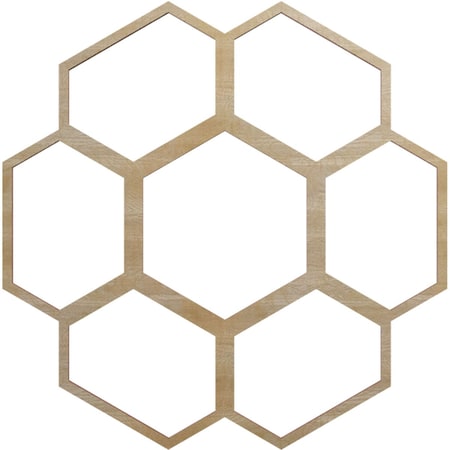 Ekena Millwork Florin Wood Fretwork Pierced Ceiling Medallion, Hickory, 18"OD x 7 5/8"ID x 1/4"T CMWP18X18X0250FOHI